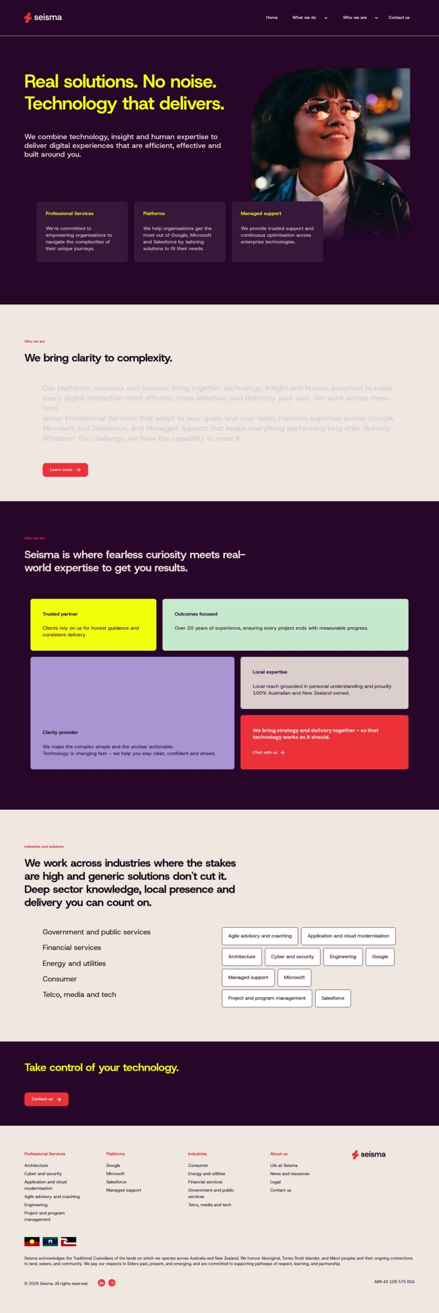 SEISMA GROUP homepage screenshot