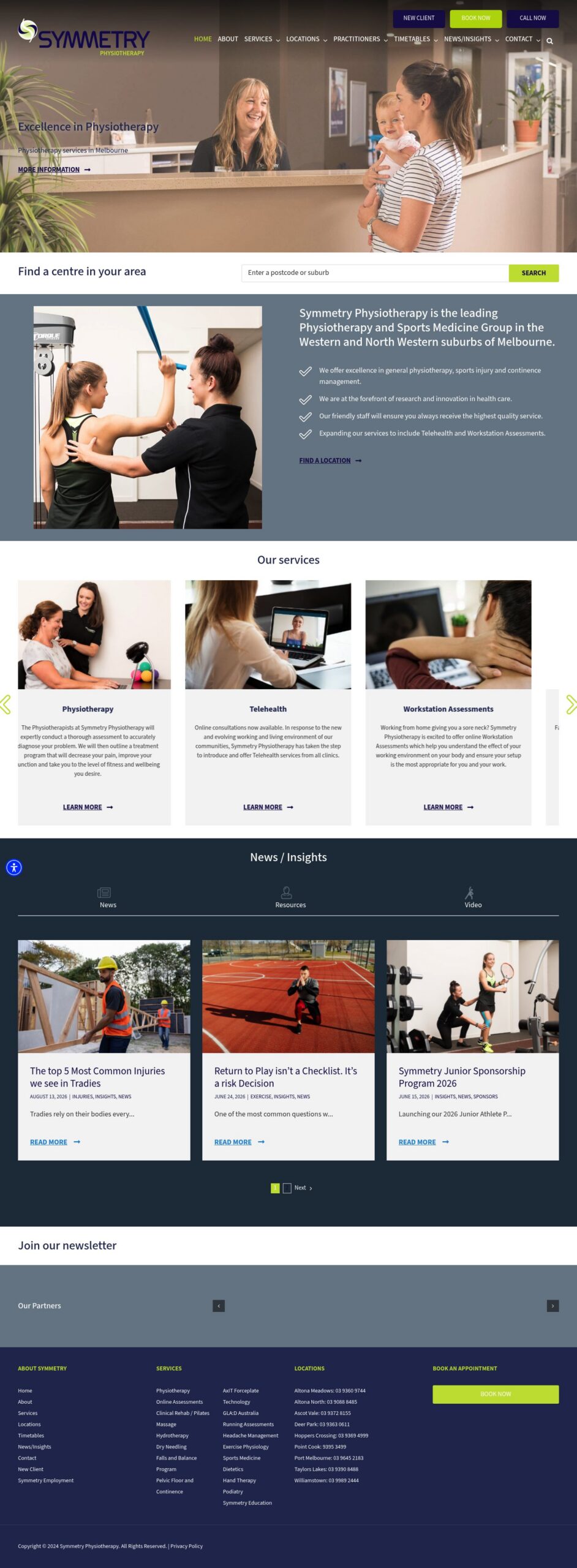 Symmetry homepage screenshot