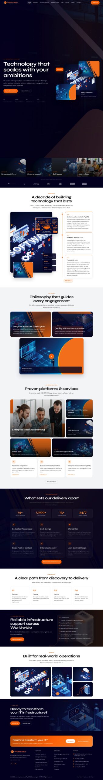 Systems Logics homepage screenshot