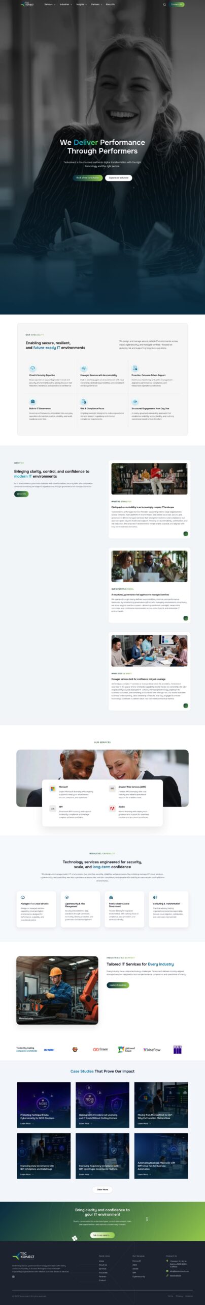 Teckonnect homepage screenshot