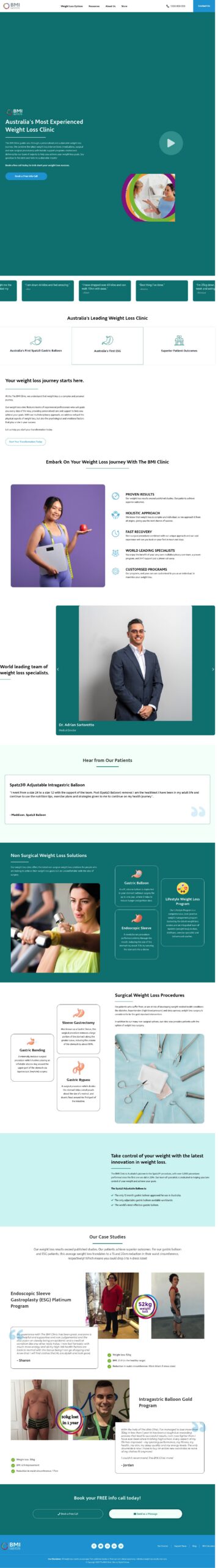 The BMI Clinic // The Bariatric & Metabolic Institute homepage screenshot