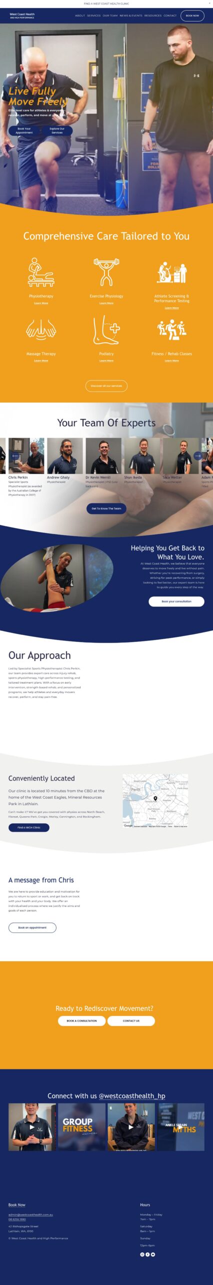 Westcoasthealth homepage screenshot